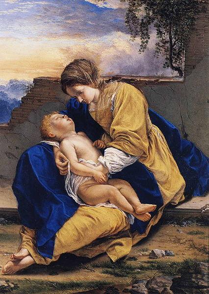 Orazio Gentileschi Madonna and Child in a Landscape China oil painting art